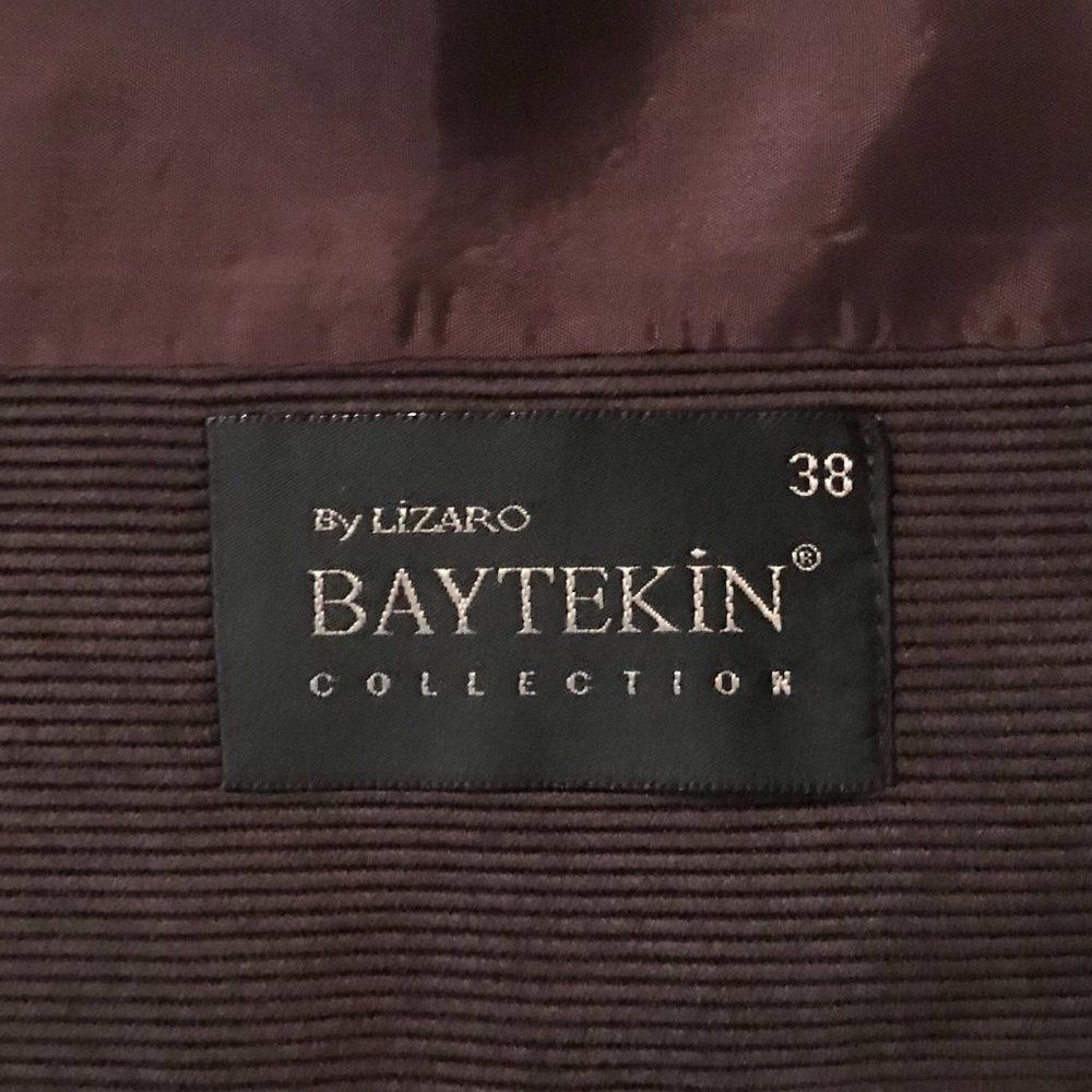 Baytekin Collection by Lizaro Women's Brown Corduroy Blazer Sz 38 Embroidered - Picture 7 of 7